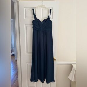 Azazie Navy Blue Maxi Dress